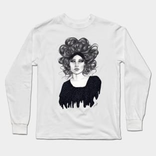 Negro Long Sleeve T-Shirt